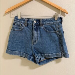 PacSun Mom Shorts Size 25 High Rise Cuffed Denim